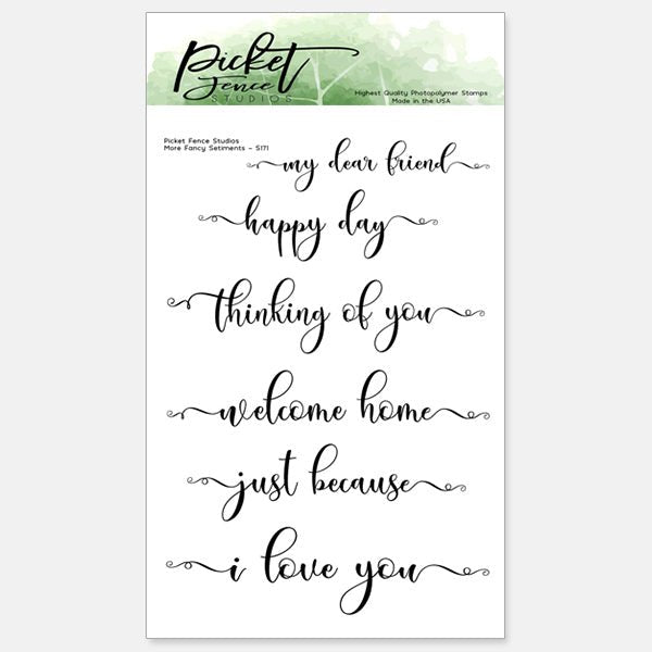 More Fancy Sentiments - Picket Fence Studios