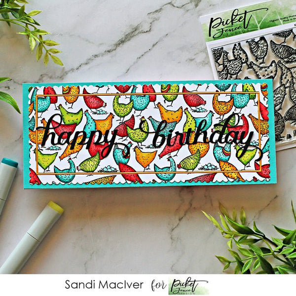 More Hot Chicks Seamless Stamp - Picket Fence Studios
