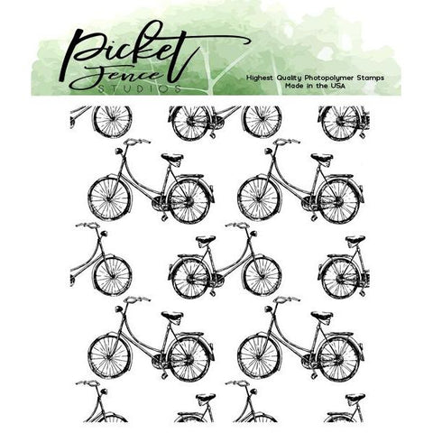 My Bike and I Seamless Stamp - Picket Fence Studios