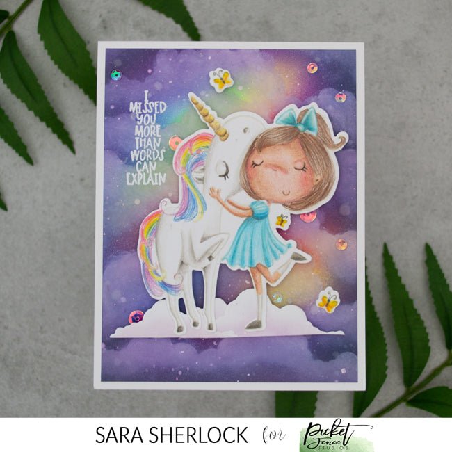 My Pet Unicorn Dear Coordinating Die - Picket Fence Studios