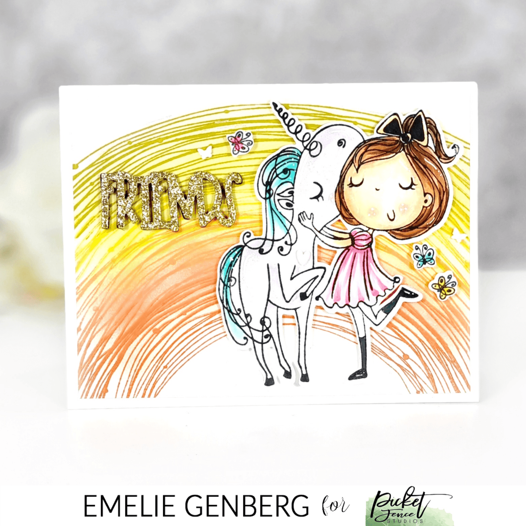 My Pet Unicorn Dear Coordinating Die - Picket Fence Studios