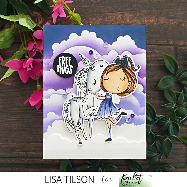 My Pet Unicorn Dear Coordinating Die - Picket Fence Studios