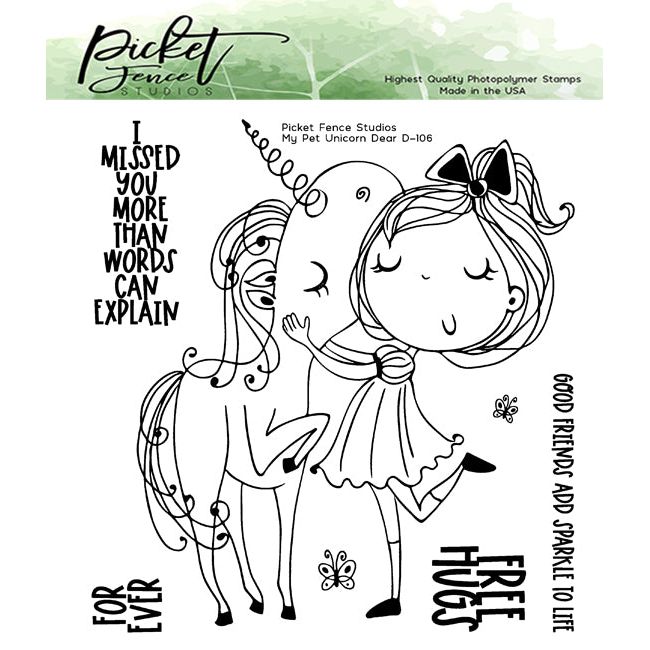 My Pet Unicorn Dear Coordinating Die - Picket Fence Studios