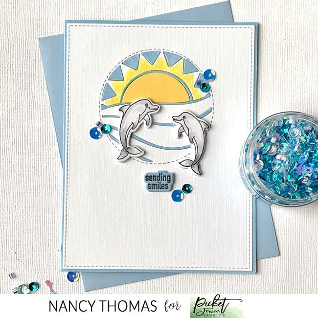 Ocean View Slim Line Die Cutting System Insert - Picket Fence Studios