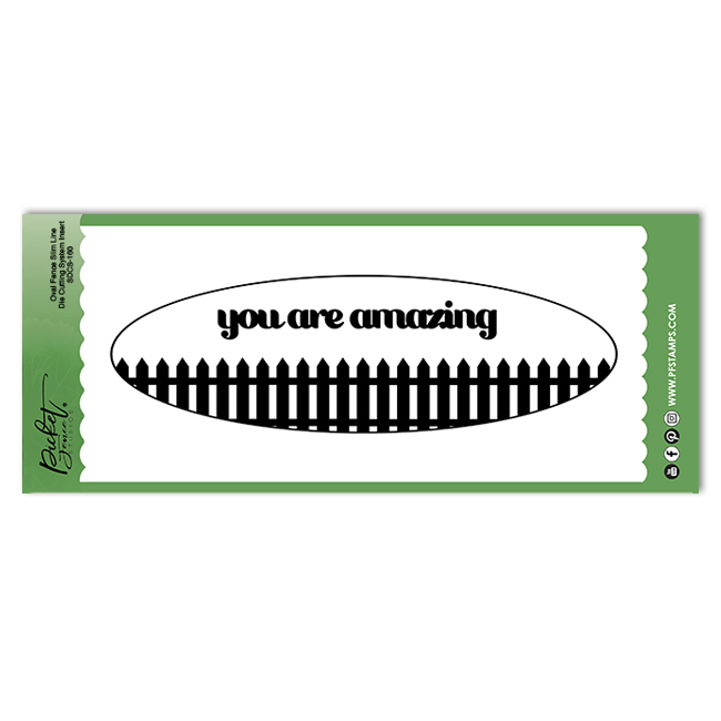 Oval Fence Slim Line Die Cutting System Insert - Picket Fence Studios