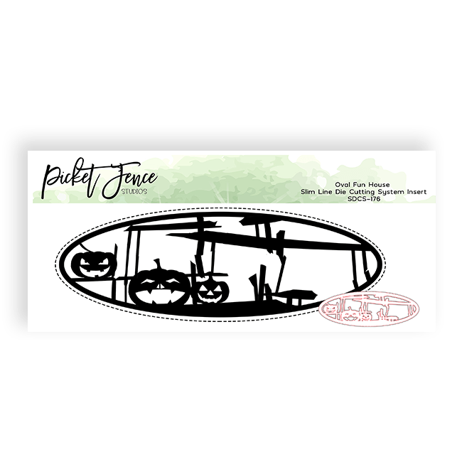 Oval Fun House Slim Line Die Cutting System Insert - Picket Fence Studios