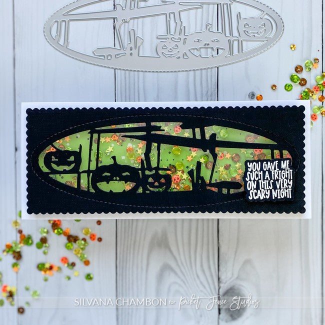Oval Fun House Slim Line Die Cutting System Insert - Picket Fence Studios