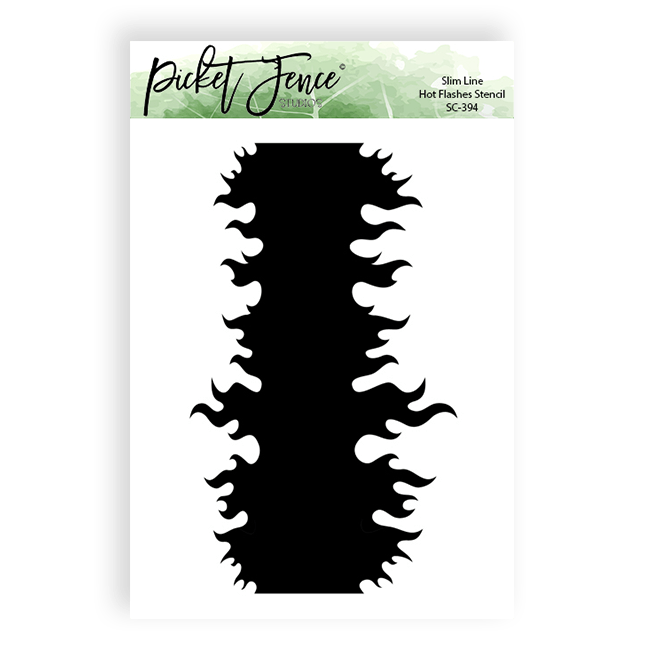 Oversized Hot Flashes Stencil - Picket Fence Studios