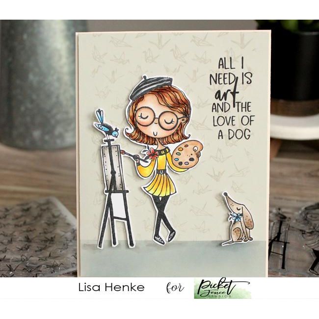 Paper Cranes 4x4 Seamless Stamp - Picket Fence Studios