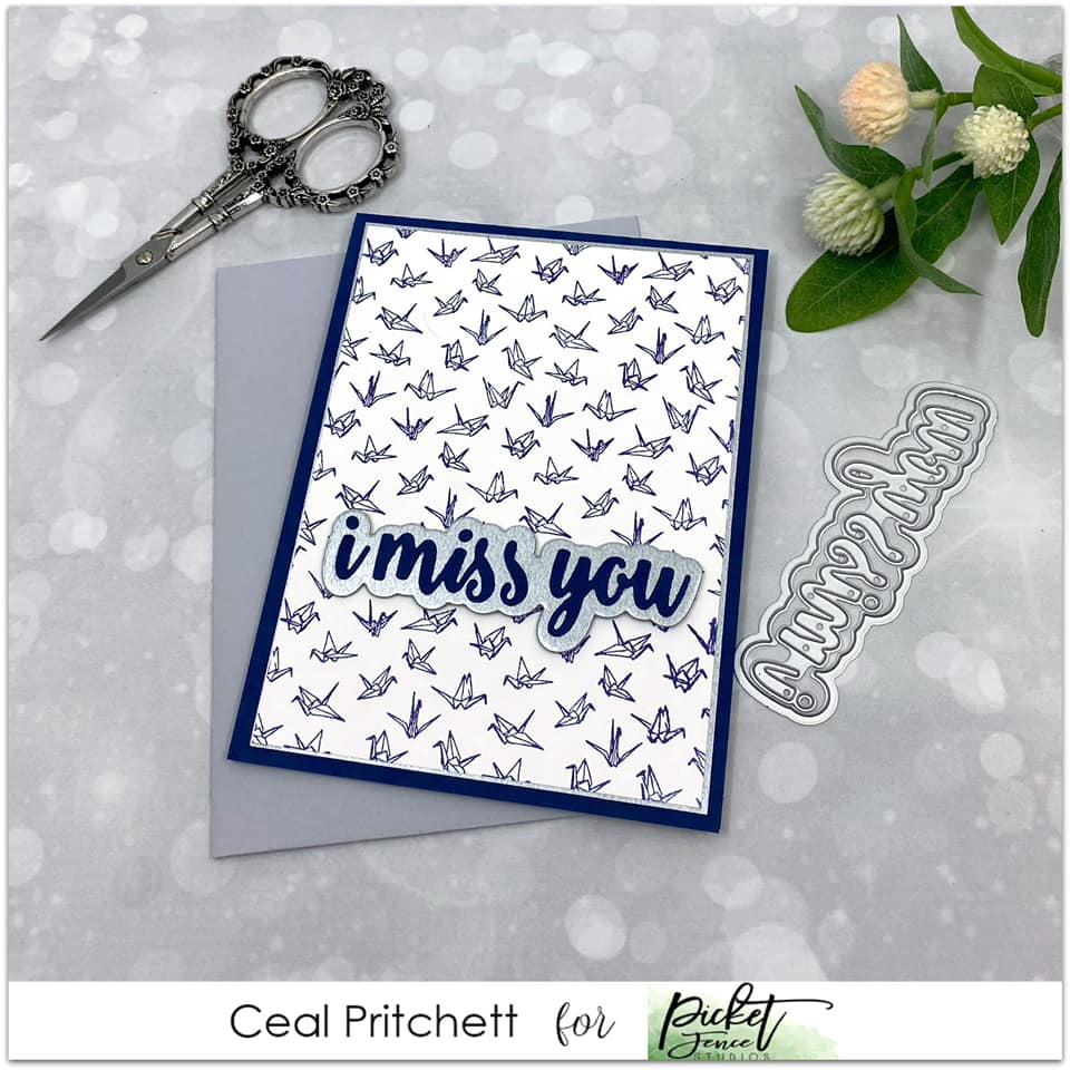Paper Cranes 4x4 Seamless Stamp - Picket Fence Studios