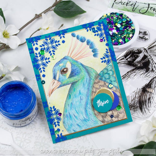 Paper Glaze Velvet - Sapphire Macaw - Picket Fence Studios