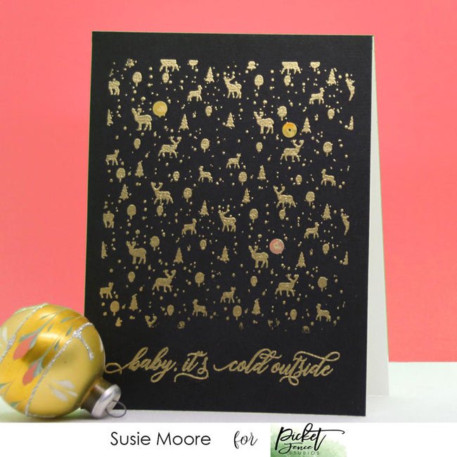 Reindeer Games 4x4 Seamless Satmp - Picket Fence Studios