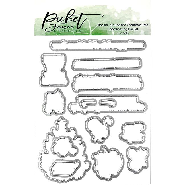 Rockin' around the Christmas Tree Coordinating Die - Picket Fence Studios