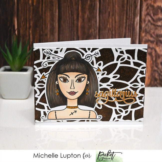 Sagittarius Girl Coordinating Die - Picket Fence Studios