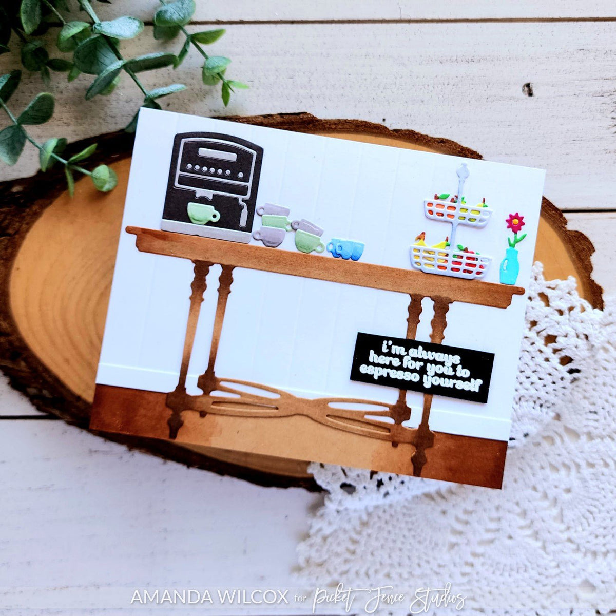 Scene Building: Espresso Bar Table Dies - Picket Fence Studios