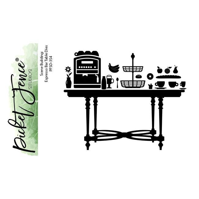 Scene Building: Espresso Bar Table Dies - Picket Fence Studios