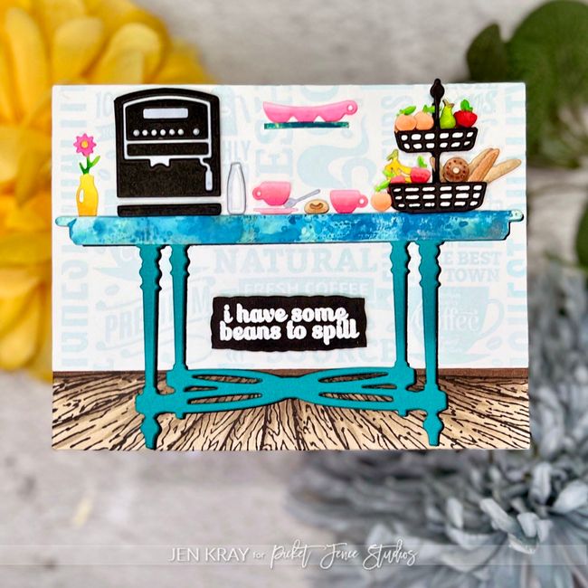 Scene Building: Espresso Bar Table Dies - Picket Fence Studios