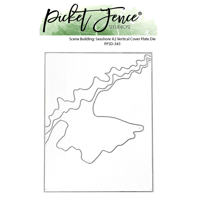 Scene Building: Seashore A2 Vertical Cover Plate Die - Picket Fence Studios