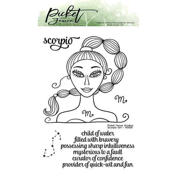 Scorpio Girl Coordinating Die - Picket Fence Studios