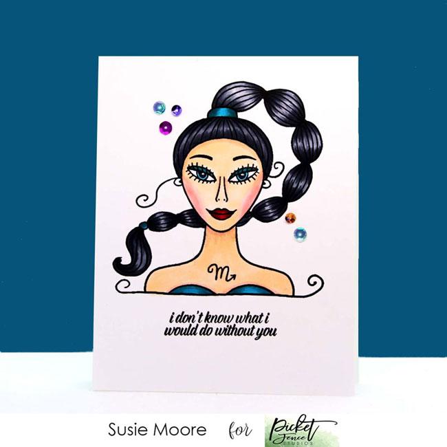 Scorpio Girl Coordinating Die - Picket Fence Studios