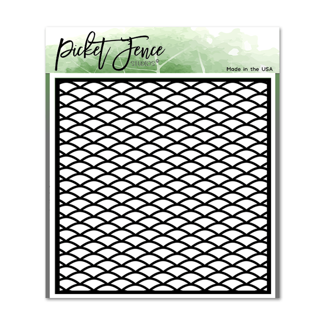 Sea Scales 6x6 Stencil - Picket Fence Studios