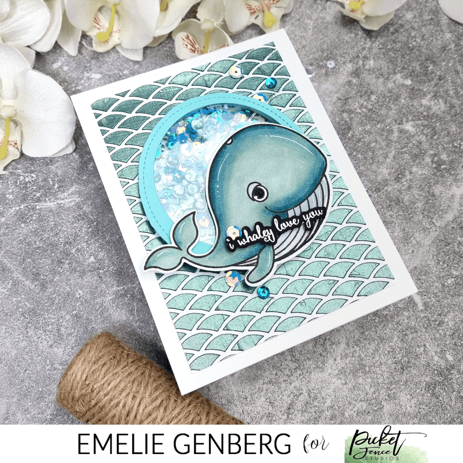 Sea Scales 6x6 Stencil - Picket Fence Studios