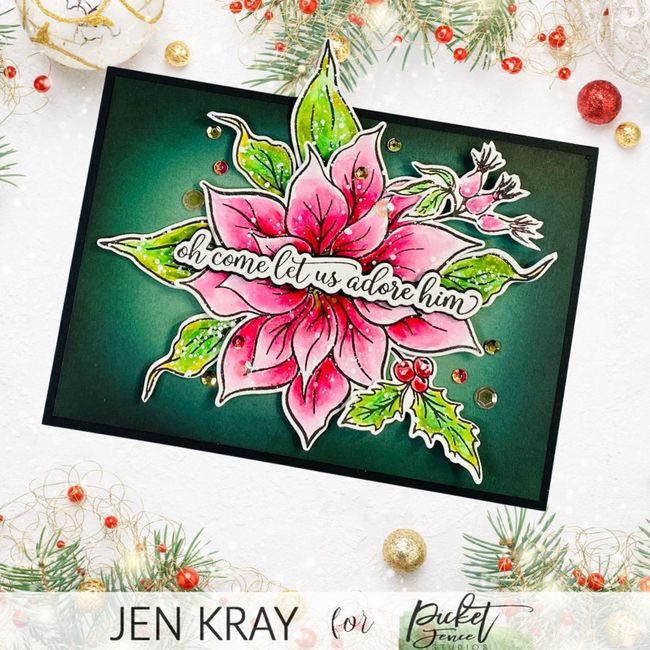 Seasonal Christmas Flowers - Picket Fence Studios