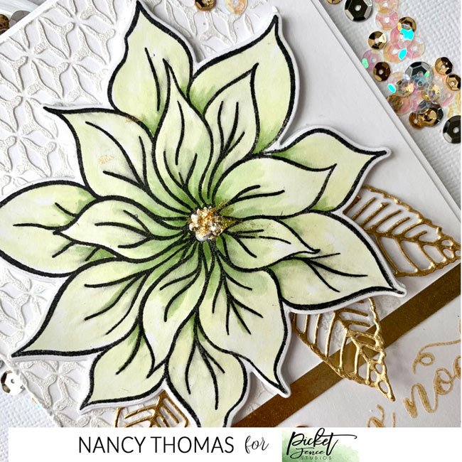 Seasonal Christmas Flowers Coordinating Die - Picket Fence Studios