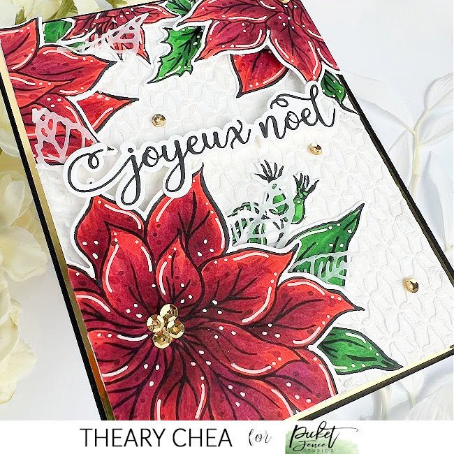 Seasonal Christmas Flowers Coordinating Die - Picket Fence Studios