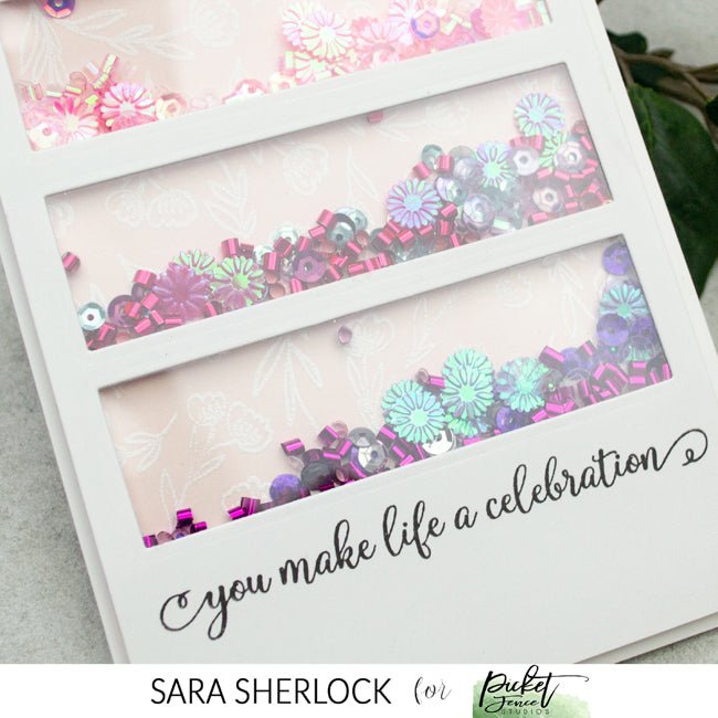 Sequin Mix - Pink Bottlecap Flowers - Picket Fence Studios