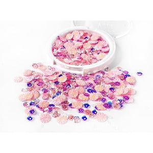 Sequin Mix - Pink Bottlecap Flowers - Picket Fence Studios