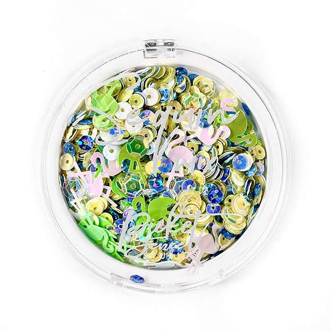 Sequin Mix Plus - Blue Flamingo Mambo - Picket Fence Studios
