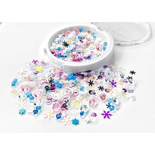 Sequin Mix Plus - Candied Snow - Picket Fence Studios