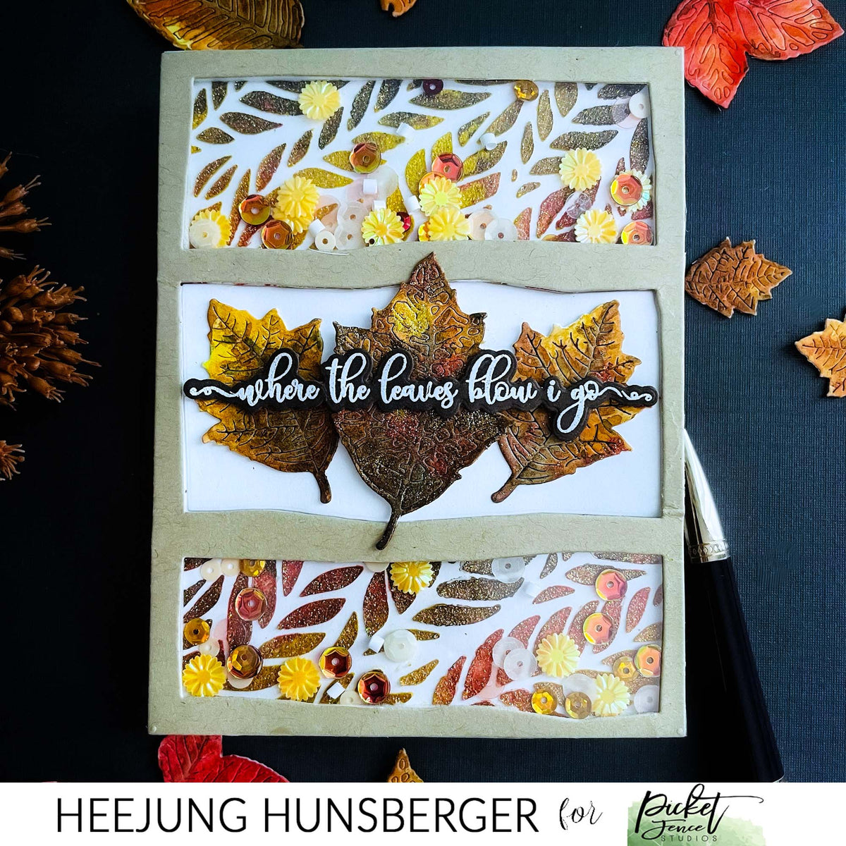 Sequin Mix - Yellow Bottlecap Flowers - Picket Fence Studios