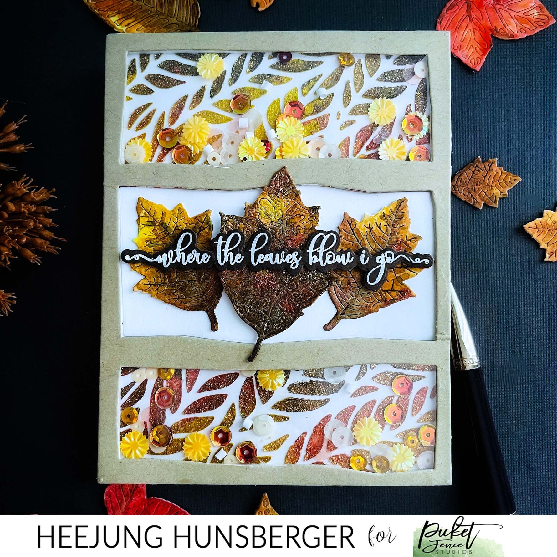 Sequin Mix - Yellow Bottlecap Flowers - Picket Fence Studios