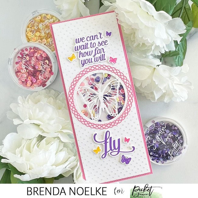 Slim Line A Whole Lot of Polka Dots Stencil - Picket Fence Studios