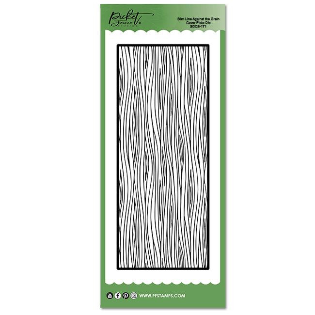 Slim Line Against the Grain Cover Plate Die - Picket Fence Studios