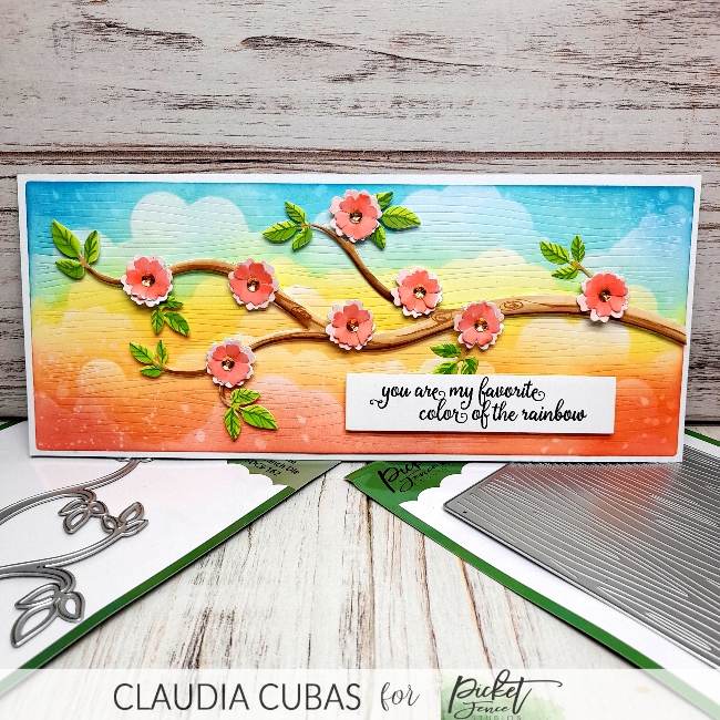 Slim Line Against the Grain Cover Plate Die - Picket Fence Studios