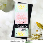 Slim Line Center Flower Stencil - Picket Fence Studios