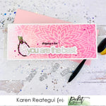 Slim Line Center Flower Stencil - Picket Fence Studios