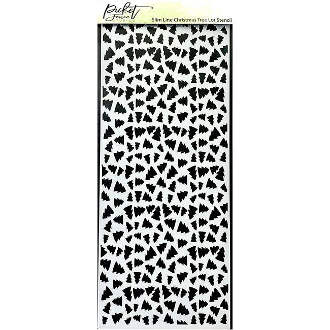 Slim Line Christmas Tree Lot Stencil - Picket Fence Studios