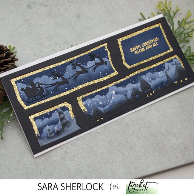 Slim Line Cloud Coverage Stencil - Picket Fence Studios