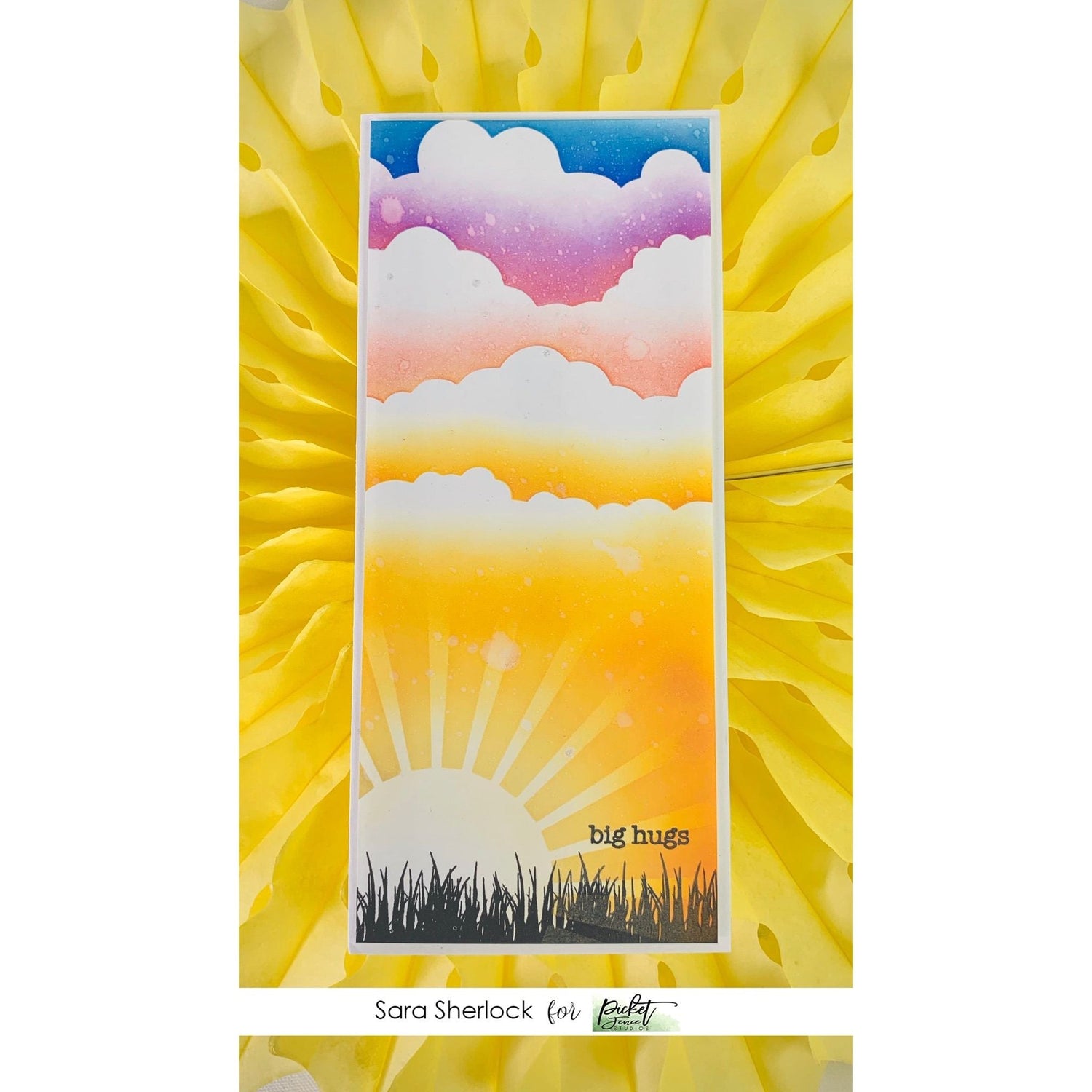 Slim Line Cloud Coverage Stencil - Picket Fence Studios