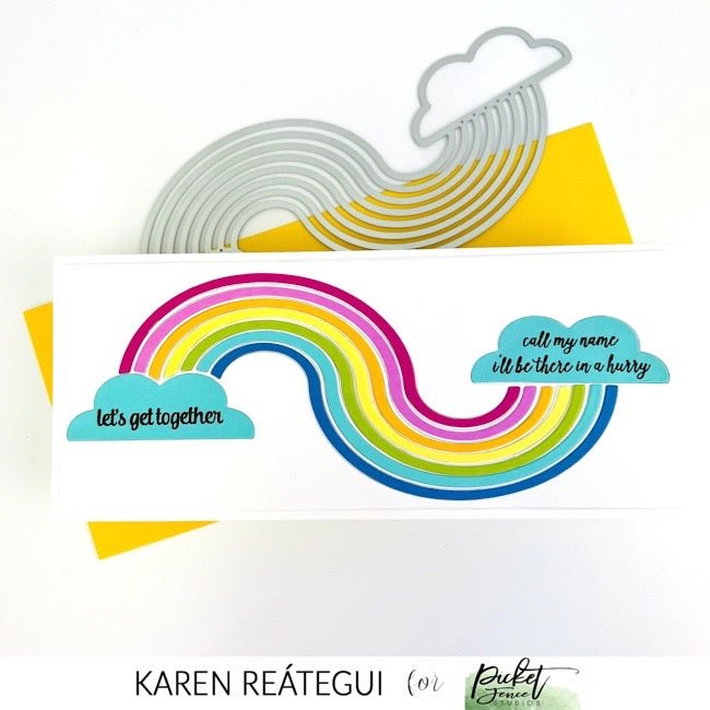 Slim Line Curvy Rainbow Die - Picket Fence Studios