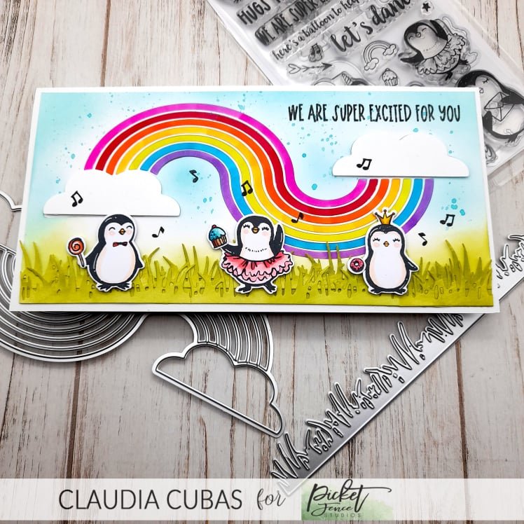 Slim Line Curvy Rainbow Die - Picket Fence Studios
