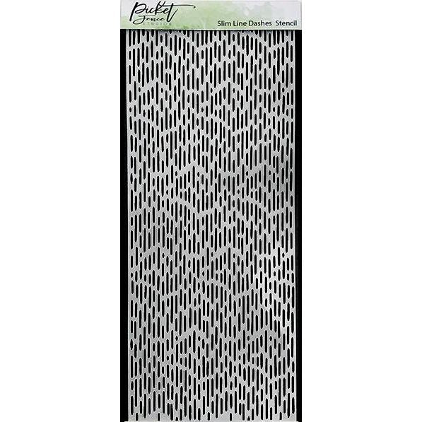Slim Line Dashes Stencil - Picket Fence Studios