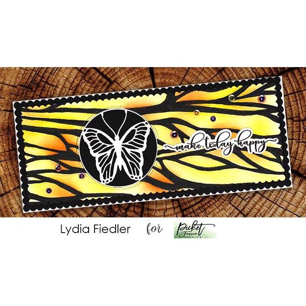 Slim Line Details of a Wing Stencil - Picket Fence Studios