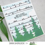 Slim Line Double Tree Line Stencil - Picket Fence Studios