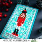 Slim Line Falling Snowflakes Stencil - Picket Fence Studios