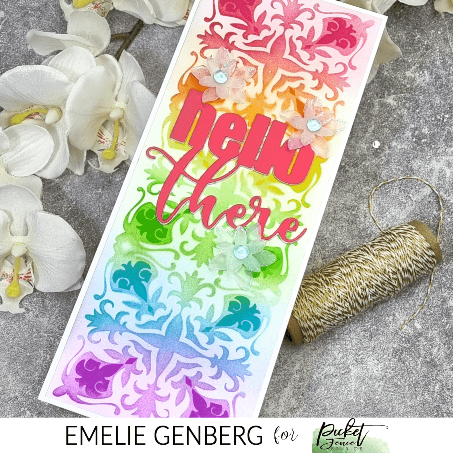 Slim Line Fancy Table Layering Stencils - Picket Fence Studios
